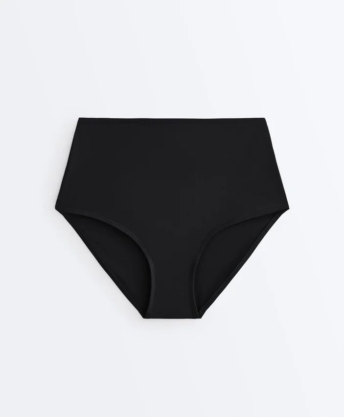 Cueca de biquíni de cintura alta modeladora Cueca de biquíni de cintura alta modeladora