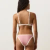 Cueca de biquíni de cobertura média com corte em U e acabamento contrastante Cueca de biquíni de cobertura média com corte em U e acabamento contrastante