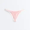 Cueca de biquíni de cobertura média com corte em U e acabamento contrastante Cueca de biquíni de cobertura média com corte em U e acabamento contrastante