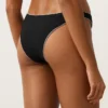 Cueca de biquíni de cobertura média com corte em U e debrum Cueca de biquíni de cobertura média com corte em U e debrum