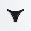 Cueca de biquíni de cobertura média com corte em U e debrum Cueca de biquíni de cobertura média com corte em U e debrum