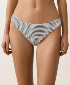 Cuecas de biquíni clássicas em jacquard com bolinhas Cuecas de biquíni clássicas em jacquard com bolinhas