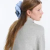 Elásticos de cabelo grandes com riscas mistas 100% algodão Elásticos de cabelo grandes com riscas mistas 100% algodão
