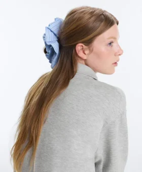 Elásticos de cabelo grandes com riscas mistas 100% algodão