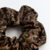 Elásticos de cabelo grandes em jacquard com padrão de leopardo Elásticos de cabelo grandes em jacquard com padrão de leopardo