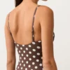 Fato de banho bandeau em piqué com bolinhas Fato de banho bandeau em piqué com bolinhas