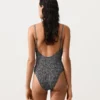 Fato de banho bandeau em tecido smock xadrez Fato de banho bandeau em tecido smock xadrez