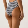 Fato de banho com alças halter às riscas Fato de banho com alças halter às riscas