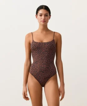 Fato de banho com padrão leopardo Fato de banho com padrão leopardo