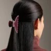 Grampo de acessórios de cabelo grande com debrum Grampo de acessórios de cabelo grande com debrum