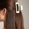 Grampo de acessórios de cabelo quadrado médio