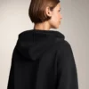 Hoodie com capuz de corte largo em modal escovado Hoodie com capuz de corte largo em modal escovado