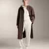Hoodie com capuz de corte largo em modal escovado Hoodie com capuz de corte largo em modal escovado