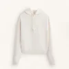 Hoodie com capuz de corte largo em modal escovado Hoodie com capuz de corte largo em modal escovado