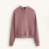 Hoodie com capuz de corte largo em modal escovado Hoodie com capuz de corte largo em modal escovado