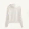 Hoodie com capuz de corte largo em modal escovado Hoodie com capuz de corte largo em modal escovado