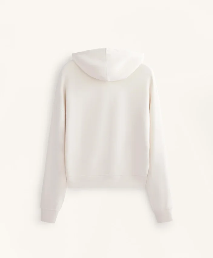 Hoodie com capuz de corte largo em modal escovado Hoodie com capuz de corte largo em modal escovado