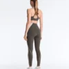 Sutiã desportivo compressivo de apoio firme com detalhes refletores Sutiã desportivo compressivo de apoio firme com detalhes refletores