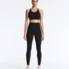 Leggings básicas de cintura alta e comprimento até ao tornozelo Compressive Leggings básicas de cintura alta e comprimento até ao tornozelo Compressive