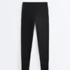 Leggings básicas de cintura alta e comprimento até ao tornozelo Compressive Leggings básicas de cintura alta e comprimento até ao tornozelo Compressive
