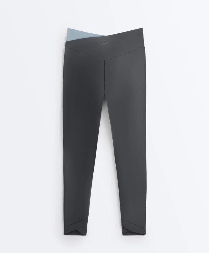 Leggings Comfortlux com cintura em V e contraste, comprimento até ao tornozelo Leggings Comfortlux com cintura em V e contraste, comprimento até ao tornozelo
