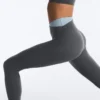 Leggings Comfortlux com cintura em V e contraste, comprimento até ao tornozelo Leggings Comfortlux com cintura em V e contraste, comprimento até ao tornozelo