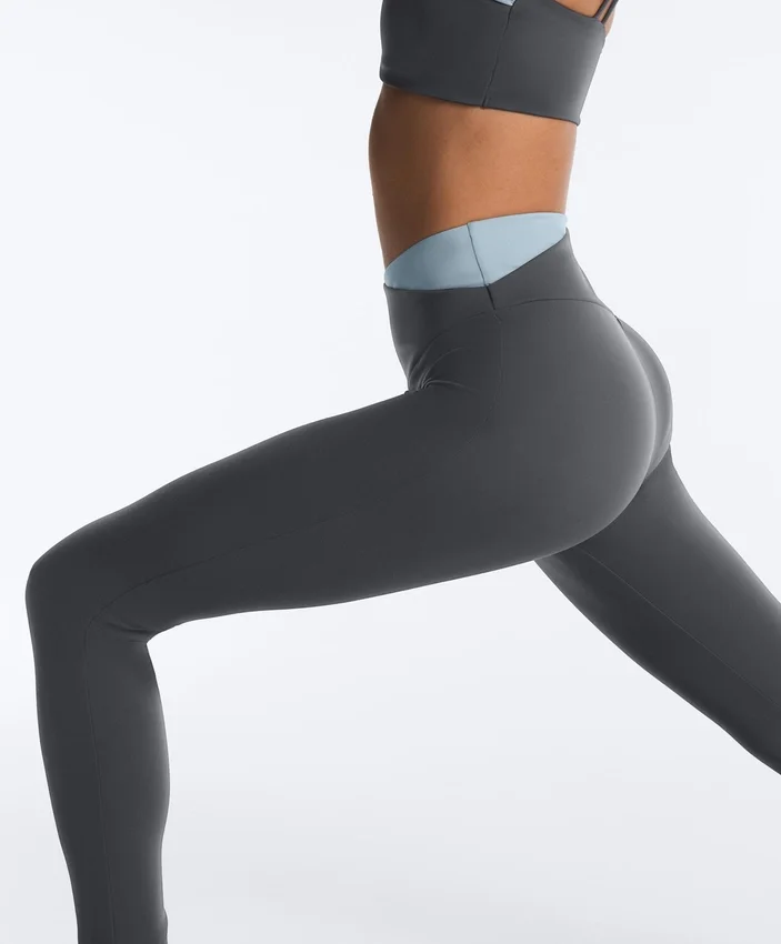 Leggings Comfortlux com cintura em V e contraste, comprimento até ao tornozelo Leggings Comfortlux com cintura em V e contraste, comprimento até ao tornozelo