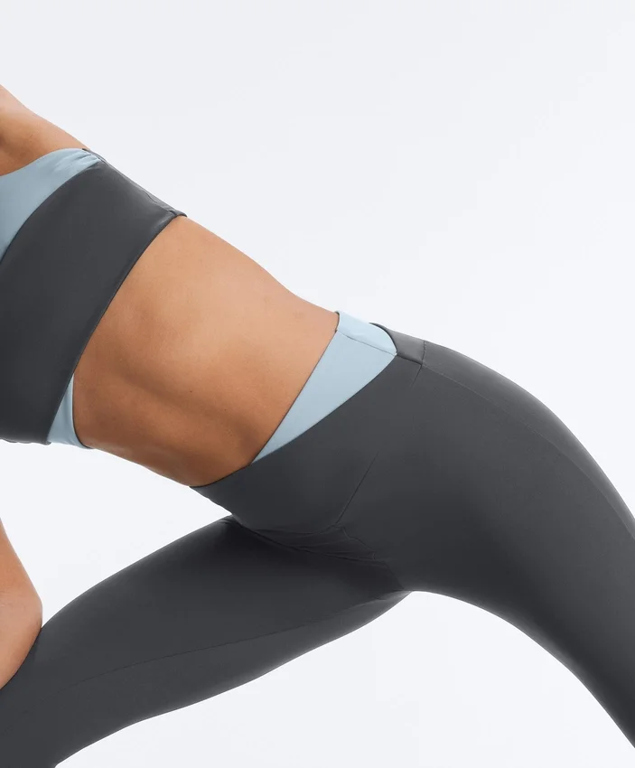 Leggings Comfortlux com cintura em V e contraste, comprimento até ao tornozelo Leggings Comfortlux com cintura em V e contraste, comprimento até ao tornozelo