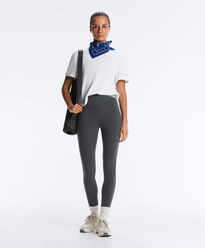 Leggings Comfortlux com cintura em V e contraste, comprimento até ao tornozelo Leggings Comfortlux com cintura em V e contraste, comprimento até ao tornozelo