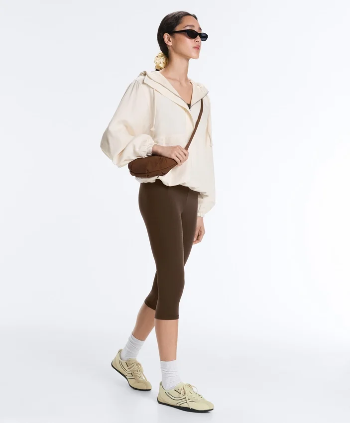 Leggings Comfortlux de cintura alta, 40 cm, até ao joelho Leggings Comfortlux de cintura alta, 40 cm, até ao joelho