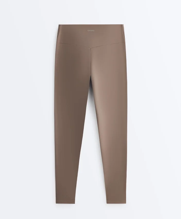 Leggings Comfortlux de cintura alta com bainha em ponto de moscado, comprimento até ao tornozelo Leggings Comfortlux de cintura alta com bainha em ponto de moscado, comprimento até ao tornozelo