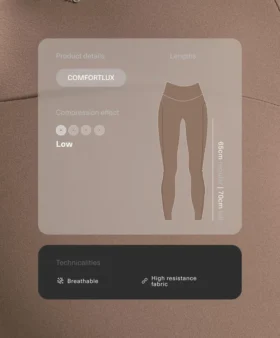 Leggings Comfortlux de cintura alta com bainha em ponto de moscado, comprimento até ao tornozelo Leggings Comfortlux de cintura alta com bainha em ponto de moscado, comprimento até ao tornozelo