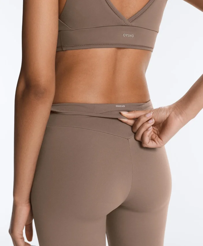 Leggings Comfortlux de cintura alta com bainha em ponto de moscado, comprimento até ao tornozelo Leggings Comfortlux de cintura alta com bainha em ponto de moscado, comprimento até ao tornozelo