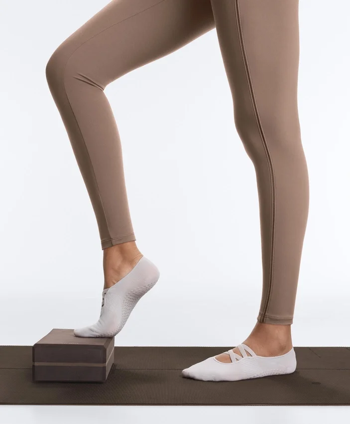 Leggings Comfortlux de cintura alta com bainha em ponto de moscado, comprimento até ao tornozelo Leggings Comfortlux de cintura alta com bainha em ponto de moscado, comprimento até ao tornozelo