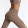 Leggings Comfortlux de cintura alta com bainha em ponto de moscado, comprimento até ao tornozelo Leggings Comfortlux de cintura alta com bainha em ponto de moscado, comprimento até ao tornozelo