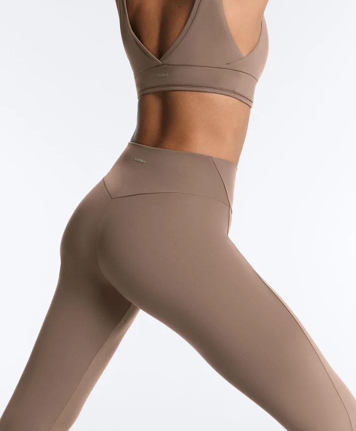 Leggings Comfortlux de cintura alta com bainha em ponto de moscado, comprimento até ao tornozelo Leggings Comfortlux de cintura alta com bainha em ponto de moscado, comprimento até ao tornozelo