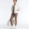 Leggings Comfortlux de cintura alta com bainha em ponto de moscado, comprimento até ao tornozelo Leggings Comfortlux de cintura alta com bainha em ponto de moscado, comprimento até ao tornozelo