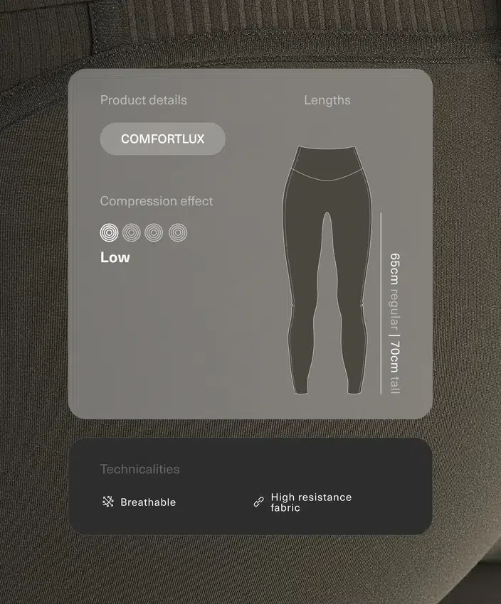 Leggings Comfortlux de cintura alta com cano até ao tornozelo Leggings Comfortlux de cintura alta com cano até ao tornozelo
