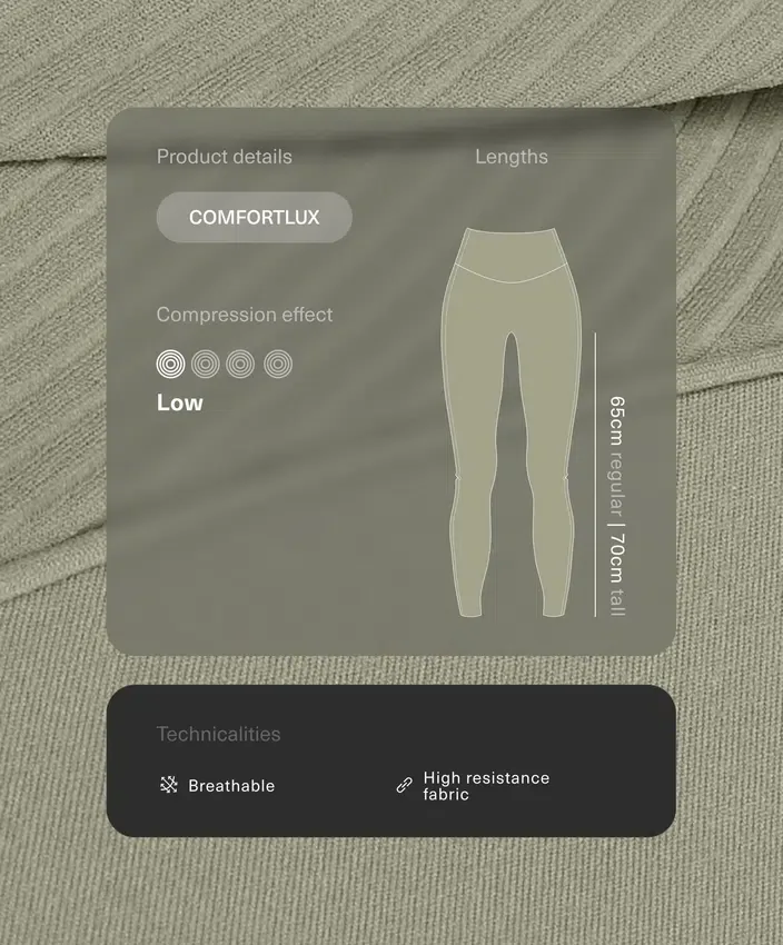 Leggings Comfortlux de cintura alta com cano até ao tornozelo Leggings Comfortlux de cintura alta com cano até ao tornozelo