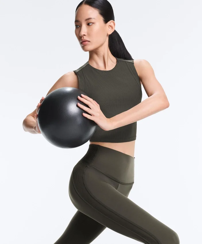 Leggings Comfortlux de cintura alta com cano até ao tornozelo Leggings Comfortlux de cintura alta com cano até ao tornozelo