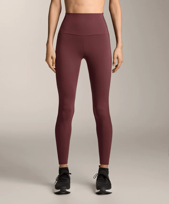 Leggings Comfortlux de cintura alta e comprimento até ao tornozelo, com canelado Leggings Comfortlux de cintura alta e comprimento até ao tornozelo, com canelado
