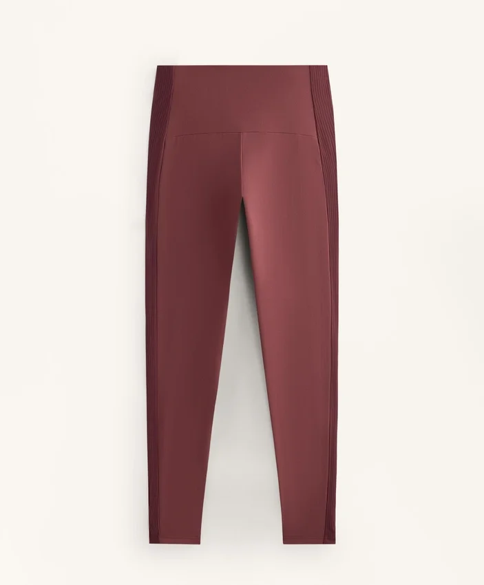 Leggings Comfortlux de cintura alta e comprimento até ao tornozelo, com canelado Leggings Comfortlux de cintura alta e comprimento até ao tornozelo, com canelado