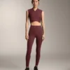 Leggings Comfortlux de cintura alta e comprimento até ao tornozelo, com canelado Leggings Comfortlux de cintura alta e comprimento até ao tornozelo, com canelado