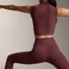 Leggings Comfortlux de cintura alta e comprimento até ao tornozelo, com canelado Leggings Comfortlux de cintura alta e comprimento até ao tornozelo, com canelado