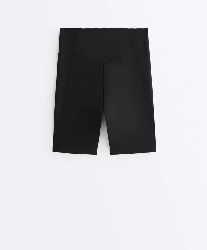 Leggings de ciclismo com cintura alta e bolso Compressive de 20 cm Leggings de ciclismo com cintura alta e bolso Compressive de 20 cm