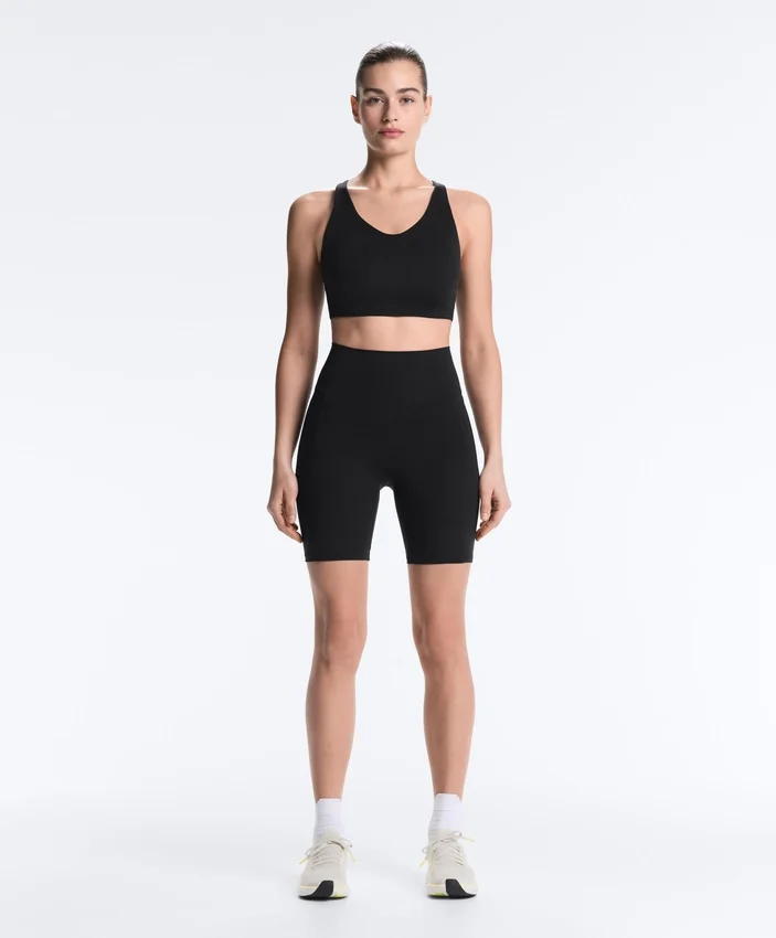 Leggings de ciclismo com cintura alta e bolso Compressive de 20 cm Leggings de ciclismo com cintura alta e bolso Compressive de 20 cm