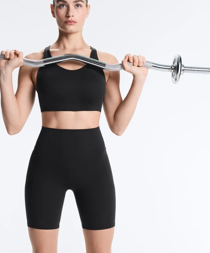 Leggings de ciclismo com cintura alta e bolso Compressive de 20 cm Leggings de ciclismo com cintura alta e bolso Compressive de 20 cm