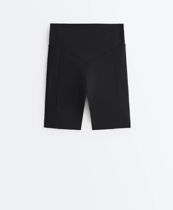 Leggings de ciclismo com cintura alta e bolso Compressive de 20 cm Leggings de ciclismo com cintura alta e bolso Compressive de 20 cm