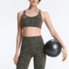 Leggings de ciclismo Evermove de cintura alta com 20 cm e padrão leopardo Leggings de ciclismo Evermove de cintura alta com 20 cm e padrão leopardo