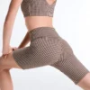 Leggings de ciclista Comfortlux de cintura alta com 20 cm em xadrez